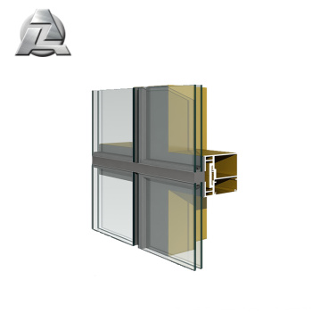 Perfil de fachada elíptica de aleación de aluminio 6065.